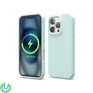 iPhone 16 Pro Mobilskal Silikon Magnet Rvelon - Grön, Silikonskal till iPhone 16 Pro med MagSafe, iPhone 16 modeller, , RVELON