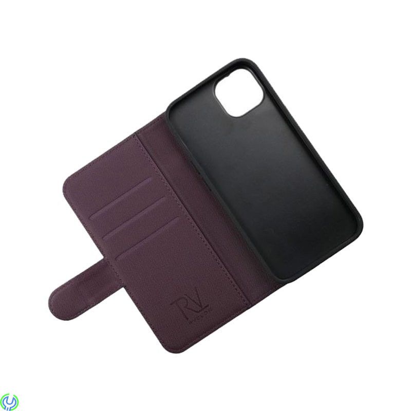 iPhone 13 Plånboksfodral Magnet Rvelon - Mörklila, Plånboksfodral Magnet till iPhone 13, iPhone 13 modeller, , RVELON