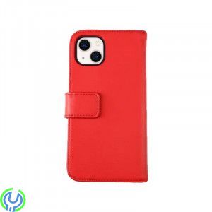 iPhone 13 Plånboksfodral Läder Rvelon - Röd, Läder plånboksfodral till iPhone 13, iPhone 13 modeller, , RVELON