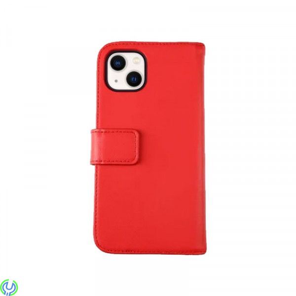 iPhone 13 Plånboksfodral Läder Rvelon - Röd, Läder plånboksfodral till iPhone 13, iPhone 13 modeller, , RVELON