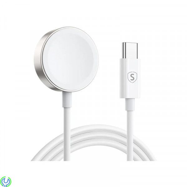 SiGN Magnetisk USB-C Laddare för Apple Watch, 2.5W, 1.2m - Vit, Apple Watch Magnetisk USB-C Laddare, Apple Watch laddare, , SIGN