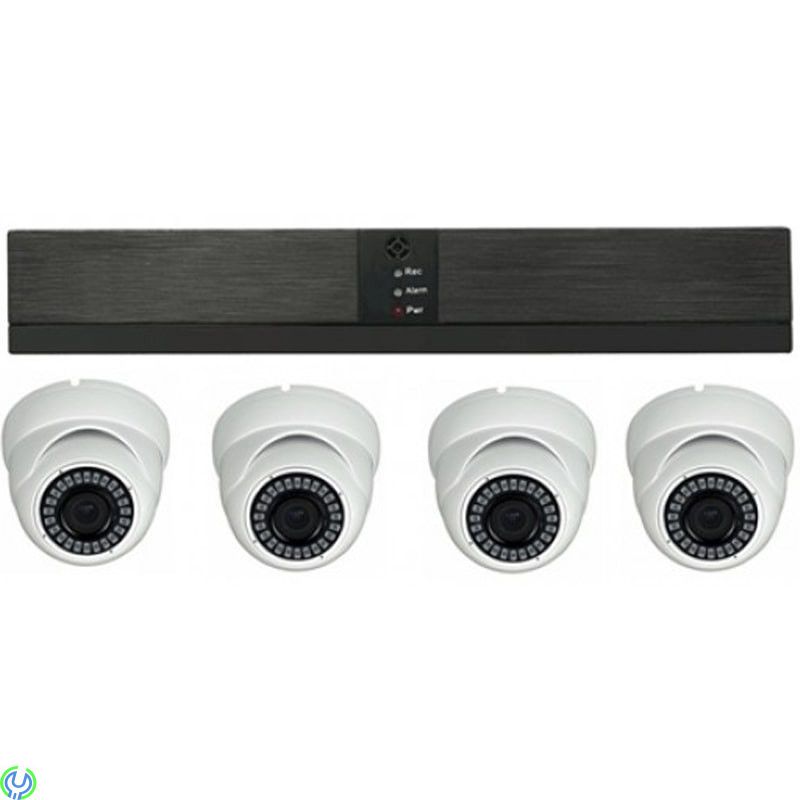 Övervakningssystem NVR-5004EZ-POE 4MP med 4 Kameror, Övervakningssystem NVR PoE 1080P med 4 Kameror IP66 4MP, MellandagsRea, , N