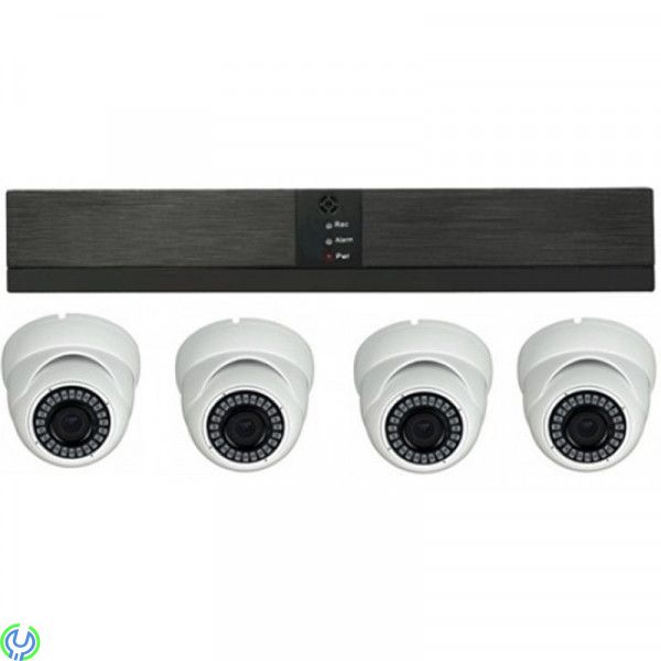 Övervakningssystem NVR-5004EZ-POE 4MP med 4 Kameror, Övervakningssystem NVR PoE 1080P med 4 Kameror IP66 4MP, MellandagsRea, , N