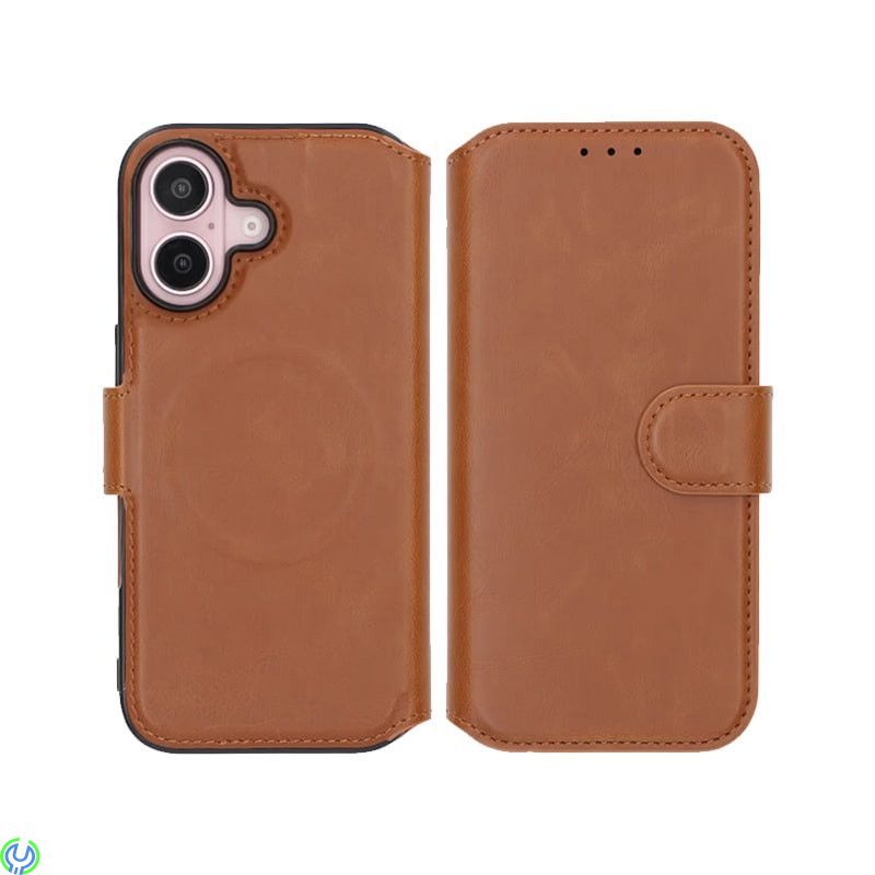iPhone 16 Plånboksfodral Rvelon - Brun, Plånboksfodral till iPhone 16, iPhone 16, , RVELON