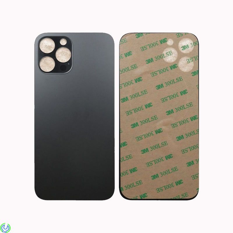 iPhone 12 Pro Baksida Glas med Självhäftande tejp - Svart, Baksida Glas med Självhäftande tejp - Svart, iPhone 12/12 Pro, , Elgr