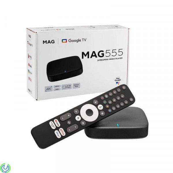 MAG 555 IPTV Set Top Box 4K Google TV Dual-Band WIFI, Android, 2GB RAM 4K UHD, Bluetooth 5.0, Infomir MAG, , Infomir