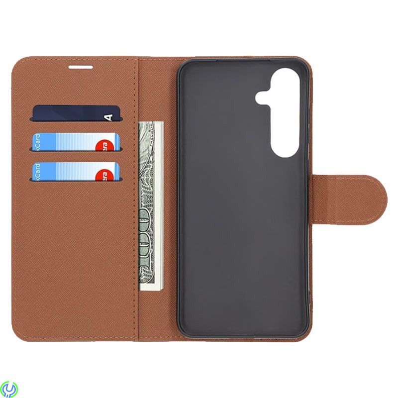 Samsung Galaxy S25 Plus Plånboksfodral med Stativ - Brun, Plånboksfodral med Stativ till Samsung S25 Plus, Samsung S25, , RVELON