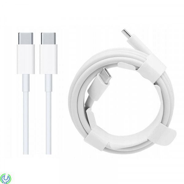 Apple Original USB-C till USB-C laddningskabel, 2m - Vit (MLL82ZM-A), 2 meter Apple USB-C till USB-C-kabeln., TYPE C, , Apple