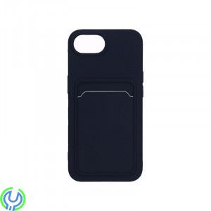 Silikonfodral med korthållare iPhone 16e - Svart, iPhone 16e Silikonfodral, iPhone 16e, , G-SP