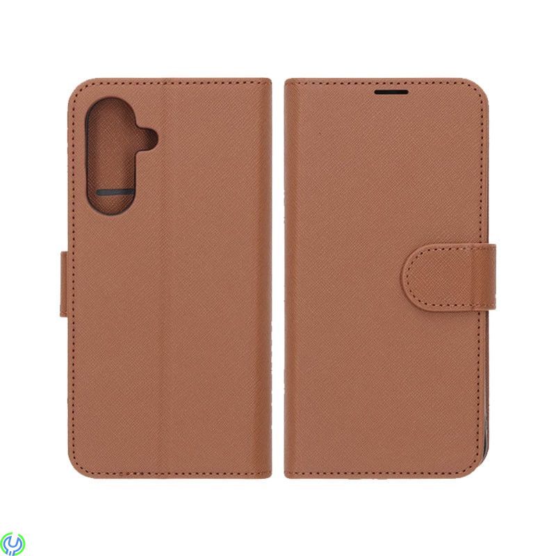 Samsung Galaxy A56 Plånboksfodral med Stativ - Brun, Skydda din Samsung Galaxy A56 med detta Mobilskal, Samsung A56, , RVELON