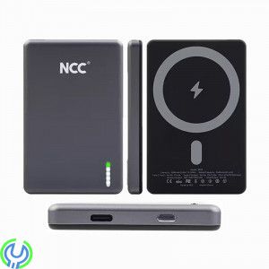 Ultra Slim Magnetisk Powerbank med MagSafe, 5000mAh, Tunn, Smidig & Magnetisk – Powerbank med MagSafe 5000mAh, Mobilskal/ Laddar