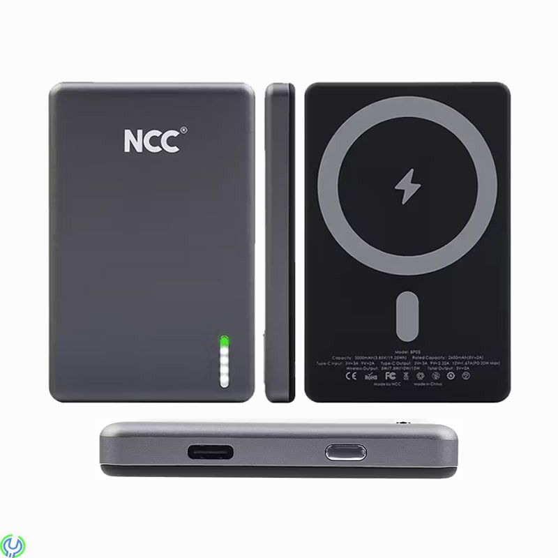 Ultra Slim Magnetisk Powerbank med MagSafe, 5000mAh, Tunn, Smidig & Magnetisk – Powerbank med MagSafe 5000mAh, Mobilskal/ Laddar