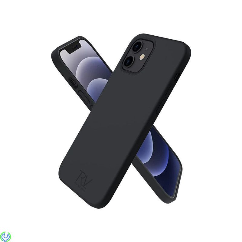 iPhone 12/12 Pro Silikonskal Rvelon - svart, Stötsäkert Silikonskal., iPhone 14 modeller, , RVELON