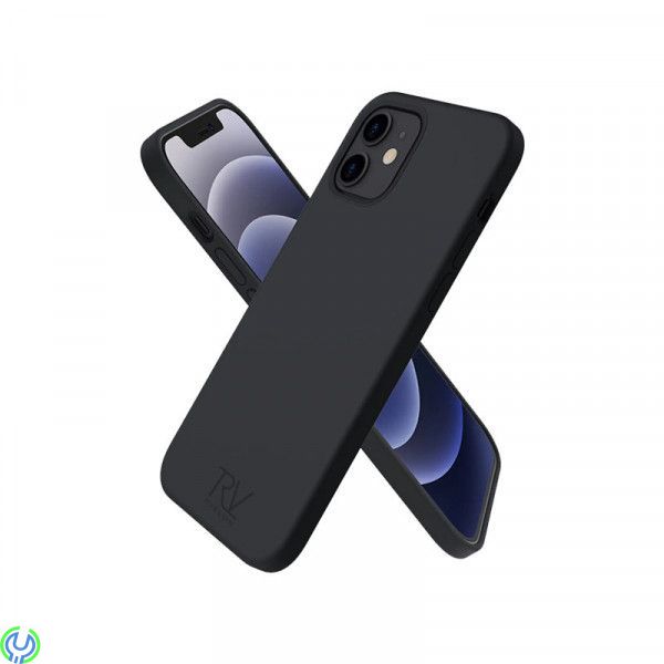 iPhone 12/12 Pro Silikonskal Rvelon - svart, Stötsäkert Silikonskal., iPhone 14 modeller, , RVELON