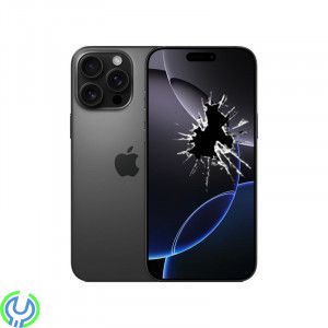 iPhone 16 Pro Max Skärmbyte soft oled, Vi byter ut den trasiga skärmen på din iPhone 16 Pro Max så den blir som helt ny., iPhone