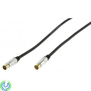 HQ - AERIAL KOAXKABEL 2,5m, Skärmad koaxkabel med guldpläterade., Antenn, , HQ