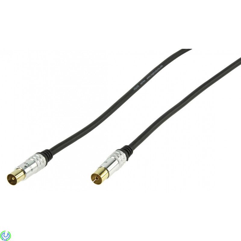 HQ - AERIAL KOAXKABEL 2,5m, Skärmad koaxkabel med guldpläterade., Antenn, , HQ