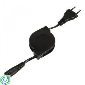 UTDRAGBAR STRÖMANSLUTNINGSKABEL 1m, Euro hane för 8-forms hona stromkontakt., El & Tillbehör, , König