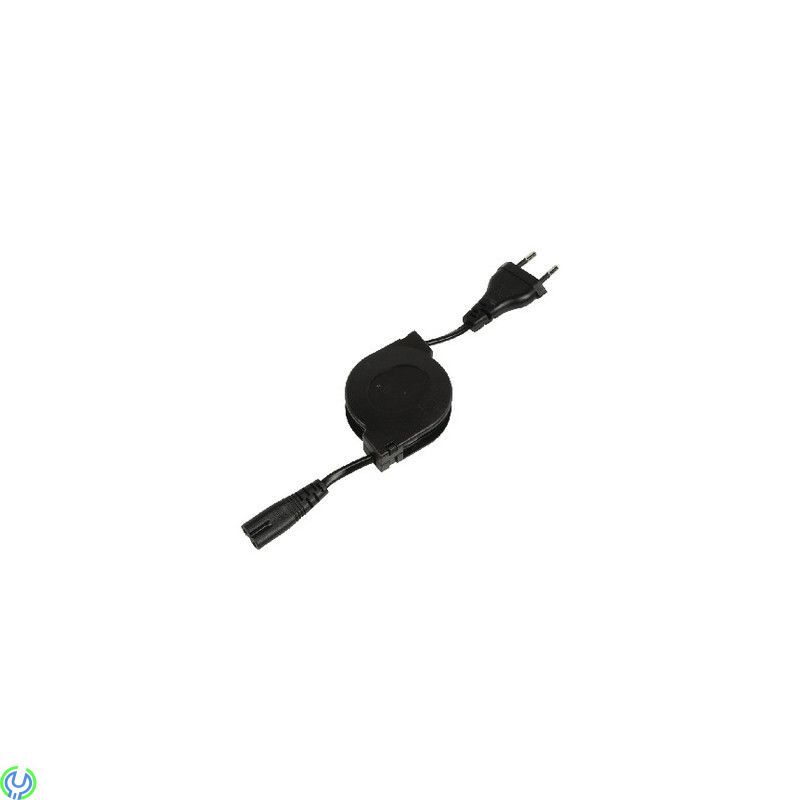 UTDRAGBAR STRÖMANSLUTNINGSKABEL 1m, Euro hane för 8-forms hona stromkontakt., El & Tillbehör, , König