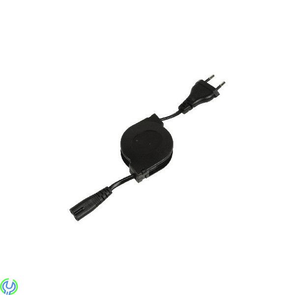 UTDRAGBAR STRÖMANSLUTNINGSKABEL 1m, Euro hane för 8-forms hona stromkontakt., El & Tillbehör, , König