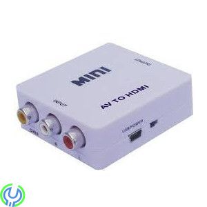 AV Converter to HDMI, Adapter Audio Video till HDMI som kan omvandla Audio Video signal till HDMI., Fördelare, , Elgruvan