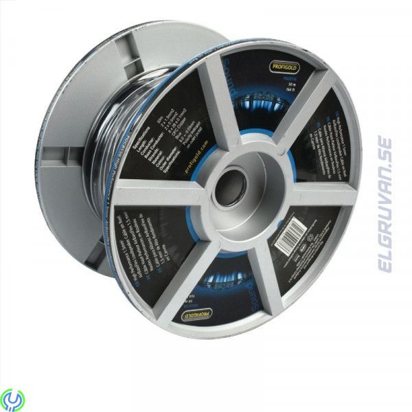 Profigold PGC AirBassflex 2x1,5mm, 1m, 2 x 1.5mm2. Solid Hard silver basledare. Flexibel mid/hög ledare. 99.996% Oxygenfria kopp