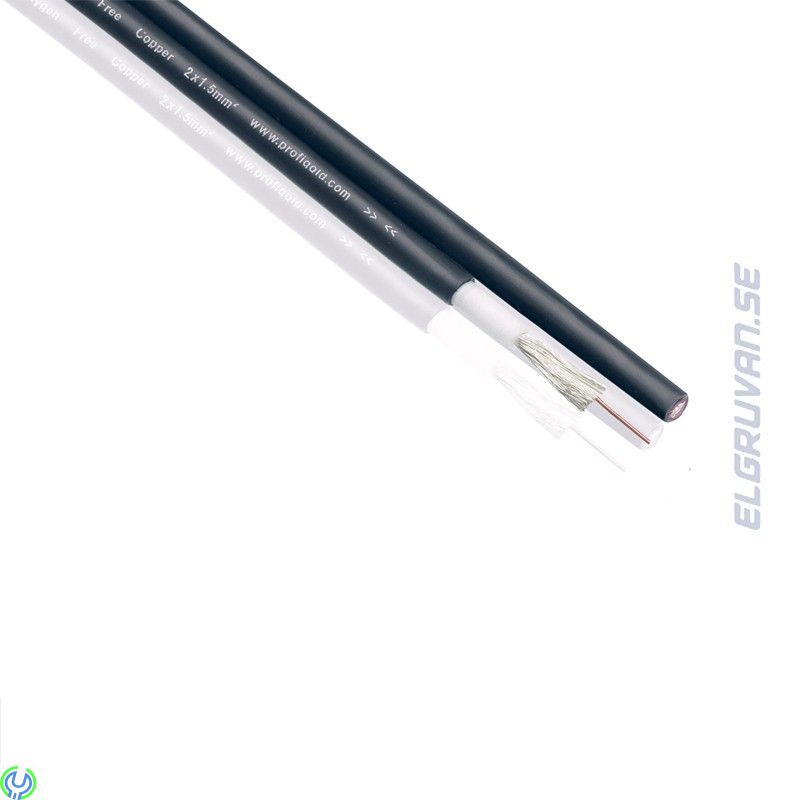 Profigold PGC AirBassflex 2x1,5mm, 1m, 2 x 1.5mm2. Solid Hard silver basledare. Flexibel mid/hög ledare. 99.996% Oxygenfria kopp